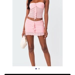 Pink Ruffled Women's Set